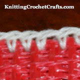 Close-Up of the Crochet Stitches on the Pot Scrubber