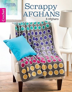 You'll Find 8 Colorful, Scrappy Crochet Afghan Patterns in This Fantastic Crochet Pattern Book by Leisure Arts