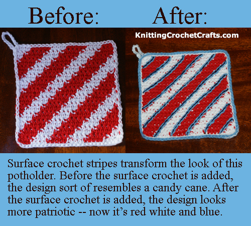 Surface Crochet Stripes Can Change the Look of Crocheted Potholders