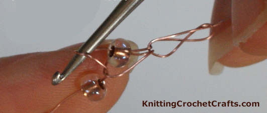How to Wire Crochet With Beads: Free Tutorial -- Work-In-Progress Picture