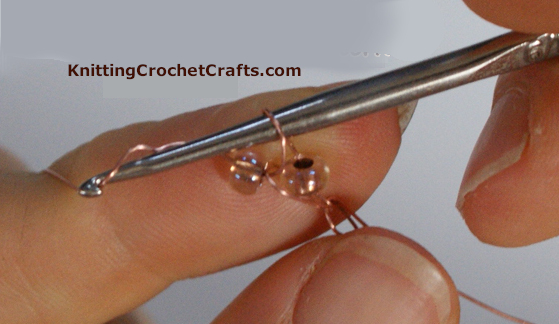 How to Wire Crochet With Beads: Free Tutorial -- Work-In-Progress Picture