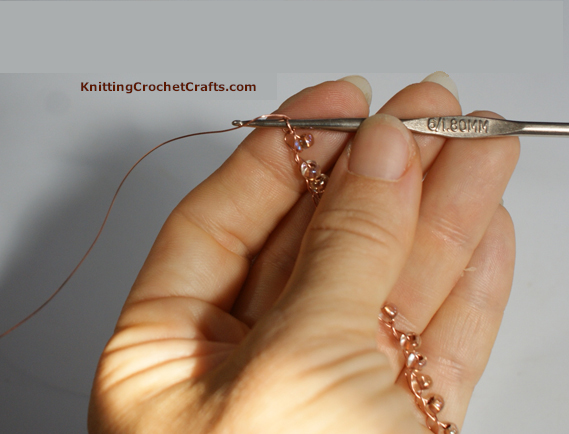 How to Make the Beaded Napkin Ring: Work-In-Progress Picture