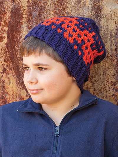 ZigZag Crochet Hat Pattern by Melissa Leapman, From the Book Learn to Crochet Mosaic Hats, Published by Annie's Crochet