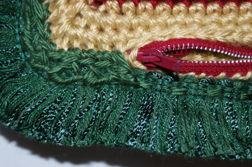 Detail Photo of Crochet Christmas Cushion