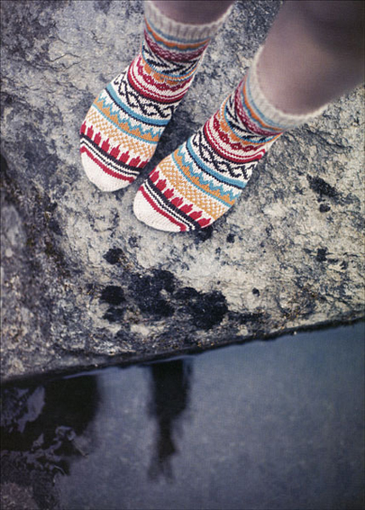 Nordic Socks Knitting Pattern From Jorid Linvik's Big Book of Knitted Socks, published by Trafalgar Square Books.