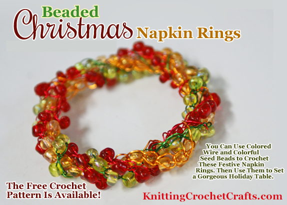 Make Beaded Christmas Napkin Rings With This Free Pattern