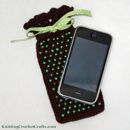 Beaded Crochet Gadget Cozy: Free Crochet Pattern