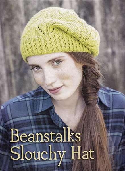 The Beanstalks slouchy beret pattern by Diane Serviss, from the book Knockout Knit Hats and Hoods, published by Stackpole Books.