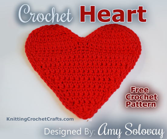 You can crochet a heart shape using this free crochet pattern; then decorate it in red, white and blue for Fourth of July (or in any colors, for any occasion).