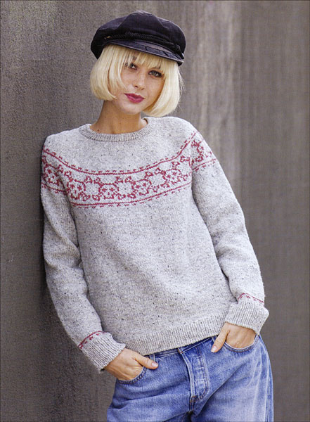 Skull and Bones Sweater Knitting Pattern by Andrea Rangel From the Book <em>Alternknit Stitch Dictionary,</em> Published by Interweave Press