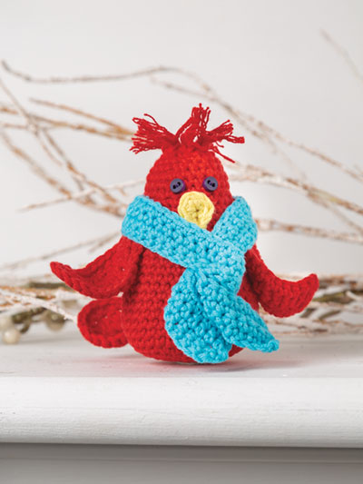 Snowbird Christmas Ornament Pattern, From A Merry Crochet Christmas Book, Published by Annie's for Christmas 2021