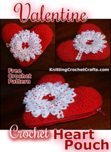 Valentine Crochet Heart Pouch: Free Crochet Pattern