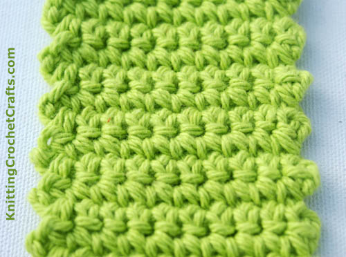 Wide Scalloped Vertical Crochet Trim