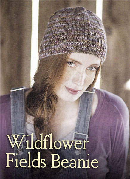 The Wildflower Fields Beanie -- This is one of the knitting projects in Knockout Knit Hats and Hoods by Diane Serviss, published by Stackpole Books