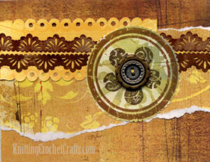 Cardmaking Project: Sepia Card, Paper Lace, Fiskars Punches, Bella Flora Stamps by Inque Boutique, Basic Grey Papers Blank Greeting Card With Buttons, Paper Lace and Hand Stamping