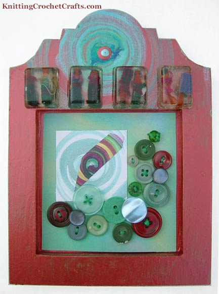Standing Out and Fitting In: Mixed Media Art with Buttons and Spin Paintings by Amy Solovay