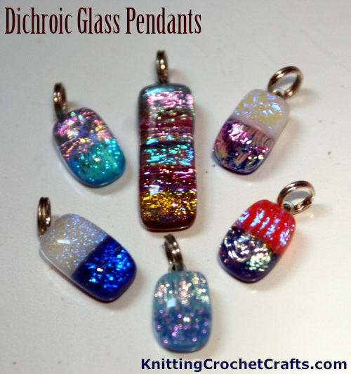 You can buy one-of-a-kind dichroic glass pendants similar to this one from a number of different glass artisans. A number of talented glass artists sell their creations online at sites like Etsy. Independent artists are the best sources I know of for buying these pendants.