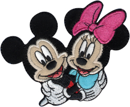 Mickey Mouse and Minnie Mouse Iron-On Applique Patch by Disney / Wrights