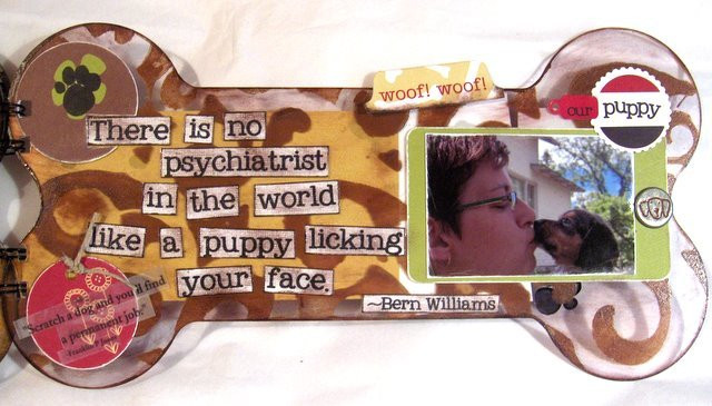Page From the Dog-Themed Scrapbook Album by Cathy Schellenberg