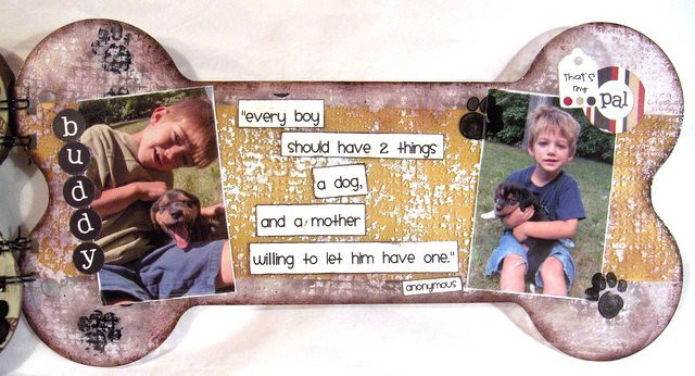 Page From the Dog-Themed Scrapbook Album by Cathy Schellenberg