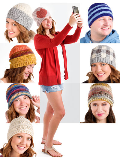 Beanies You Can Crochet Using Rohn Strong's New Pattern Book Called Learn to Crochet Top-Down Beanies