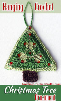 Crochet Kaleidoscope is a book of crochet motif patterns. I used one of the triangle crochet patterns in this book to make the beautiful hanging crochet Christmas tree ornament you see pictured here. Crochet Kaleidoscope also offers you bunches of other triangle patterns plus square patterns, circle patterns, hexagon patterns and more.