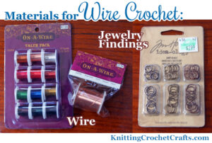 Pictured Above: A Wire Value Pack; a Spool of Wire; and Some Jump Rings. The Jump Rings and Other Jewelry Findings Come in Handy for Making Wire Crochet Jewelry.