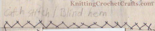 Hand Sewing Stitches: Catch Stitch, Also Known As Blind Hem Stitch