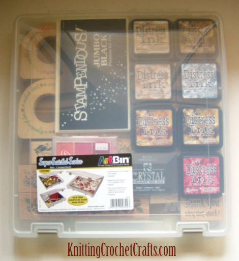 Rubber Stamp Storage: I Store My Rubber Stamps and Ink Pads in Artbin Super Satchel Craft Organizers