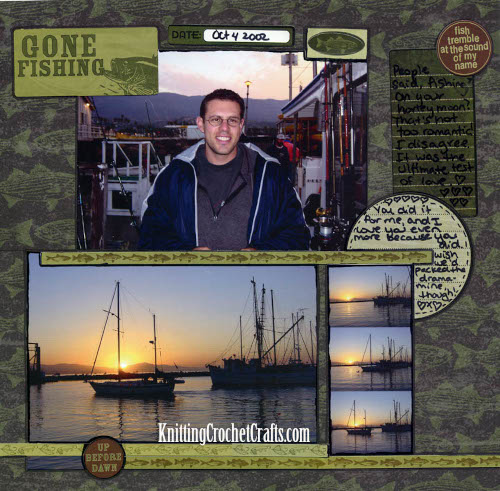 Fishing Trip Scrapbooking Layout Idea by Amy Solovay