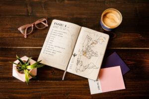 Travel Bucket List Planner Layout. Photo Courtesy of That's Her Business