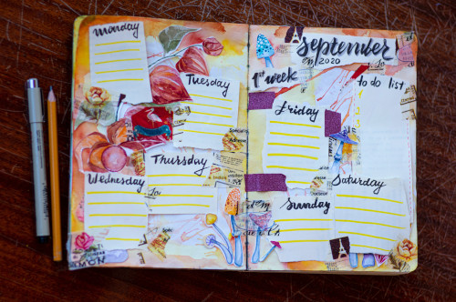Weekly Planner Layout for the Month of September -- Photo Courtesy of  Elena Mozhvilo