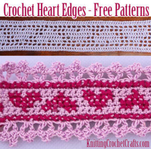 Crochet Heart Edgings -- Free Patterns