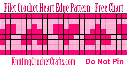 Filet Crochet Heart Edging Pattern -- Free Chart