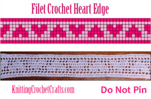 Filet Crochet Heart Edging: Free Pattern
