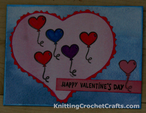 This is one possible idea for a Valentine's Day card you could make for your friends this February. The card features heart-shaped balloon stamps by Lawn Fawn.