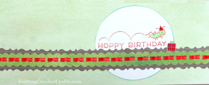 Slimline Birthday Card Making Idea Featuring Hoppy Birthday Grasshopper Stamp by Lawn Fawn