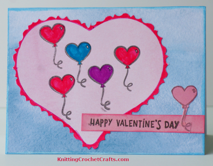 Valentine's Day Card Making Idea Featuring Heart Balloon Motifs and Craft Supplies by Lawn Fawn