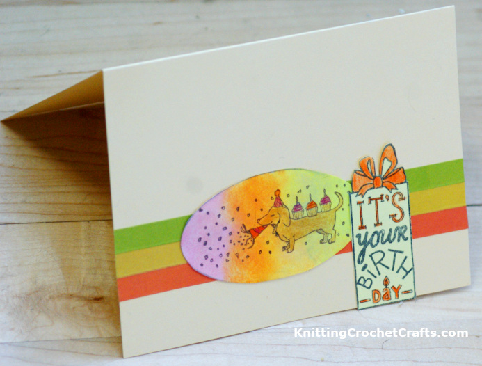 "It's Your Birthday" Card With Dachshund Dog Motif -- Stamp by Hero Arts / The Stamping Village