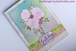 Birthday Card Featuring Ink Blending and a Hand Stamped Floral Bouquet Image by Hero Arts.