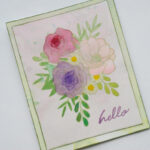 DIY Floral Watercolor Greeting Card Featuring Ink Blending and Hand Stamped Images by Hero Arts
