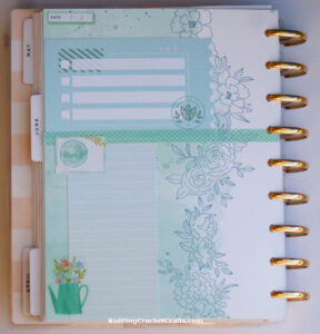 Aqua Planner Layout Featuring Patterned Paper by Pinkfresh Studio