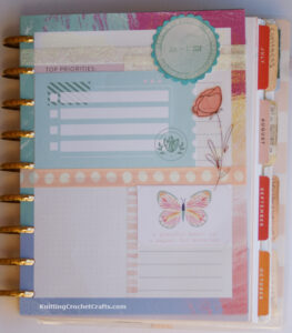 Spring Themed Daily Planner Layout for Happy Planner or Other Discbound Planners, Featuring Patterned Papers by Pinkfresh Studio