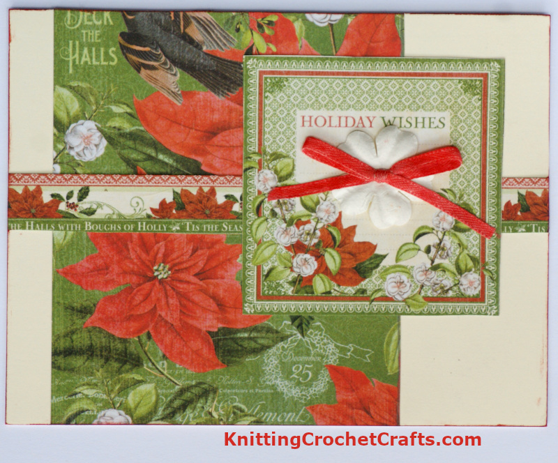 Holiday Wishes Christmas Card Featuring Patterned Paper by Graphic 45