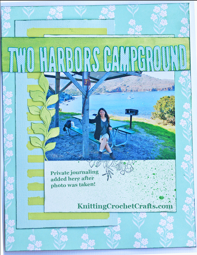 Two Harbors Campground -- A Scrapbooking Layout Featuring Supplies by Pinkfresh Studio
