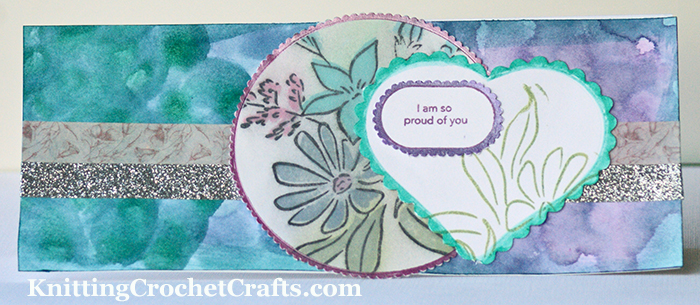 Slimline Card Featuring Ink Blending and Flower Stamps by Pinkfresh Studio