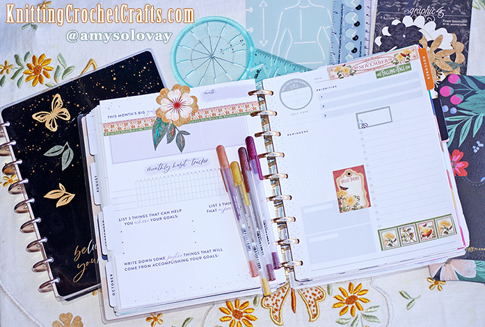 November Happy Planner Dashboard and Monthly Habit Tracker
