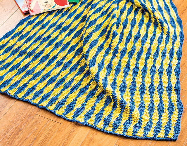 Child's Ripple Crochet Blanket Pattern by Sharon Silverman