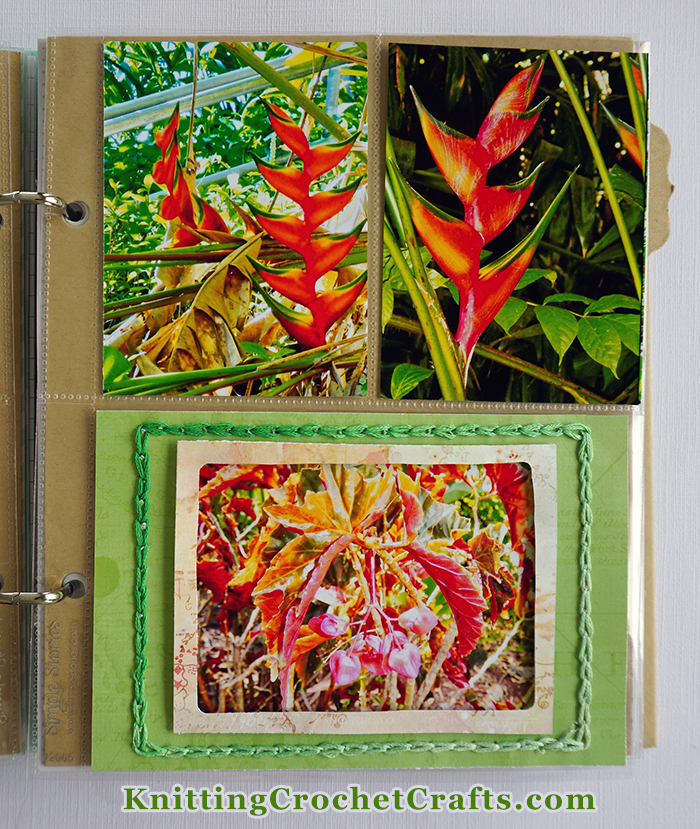 6x8 Vacation Scrapbook Featuring Tropical Hawaiian Plants