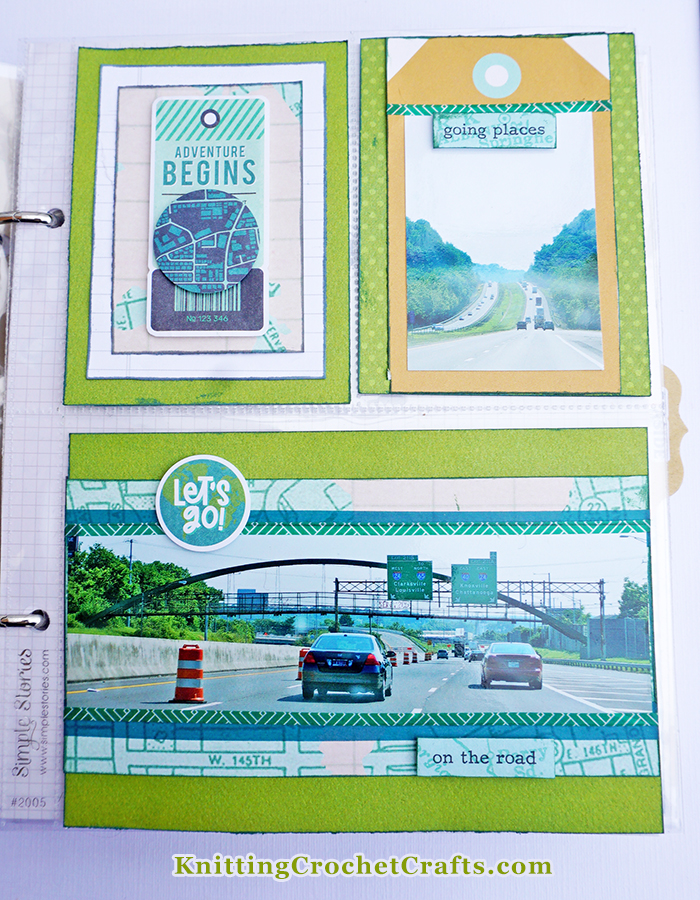 The Adventure Begins! 6x8 Travel-Themed Scapbooking Layout Featuring Supplies from the Let's Go! and Color Vibe Collections by Simple Stories